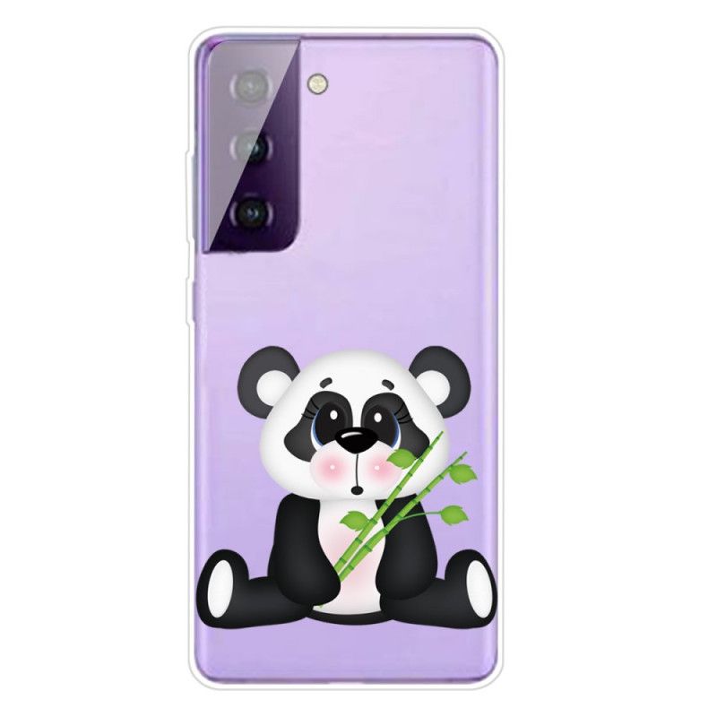 Cover Samsung Galaxy S21 5G Mobilcover Gennemsigtig Trist Panda