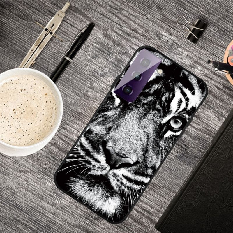 Cover Samsung Galaxy S21 5G Mobilcover Sort Og Hvid Tiger