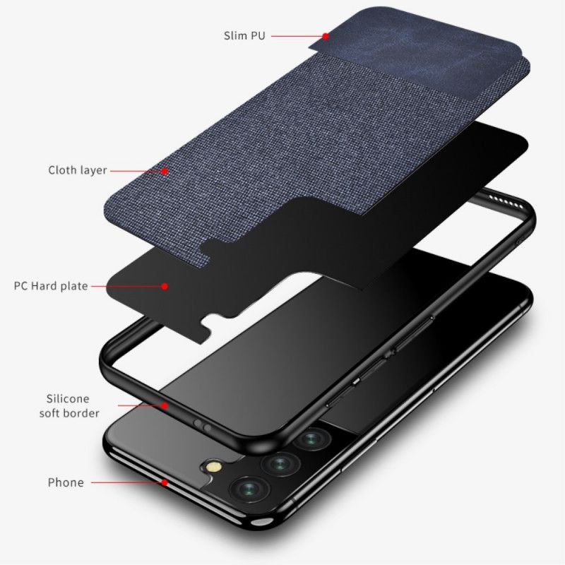 Cover Samsung Galaxy S21 5G Sort Imiteret Læder I Bi-Struktur