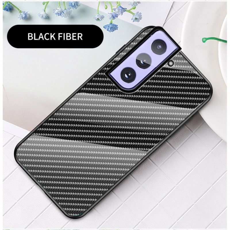 Cover Samsung Galaxy S21 5G Sort Kulfiber Hærdet Glas