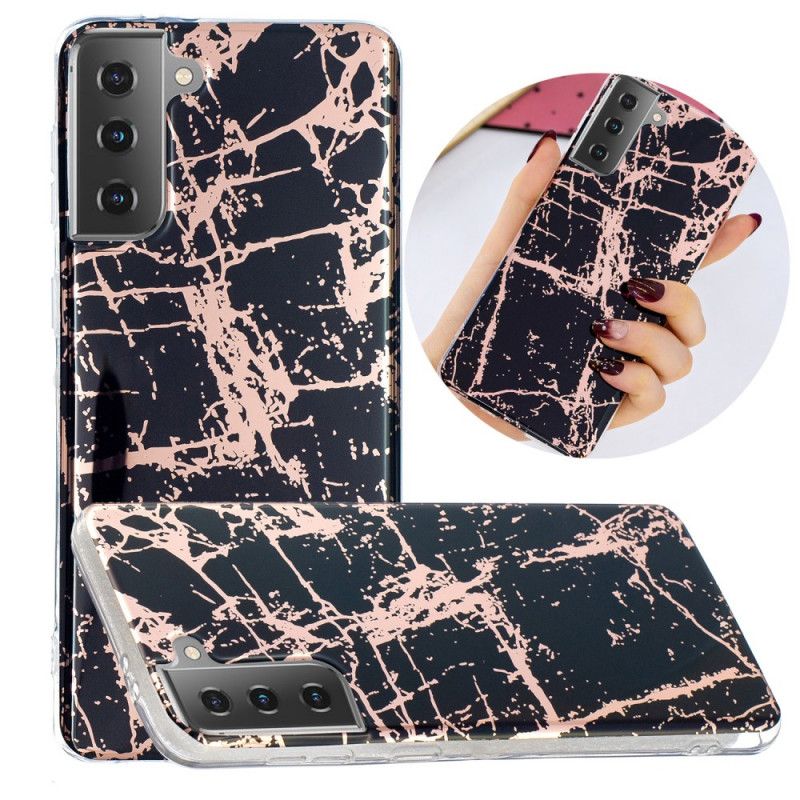 Cover Samsung Galaxy S21 5G Sort Ultra Designer Marmor