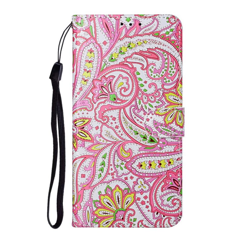 Flip Cover Læder for Samsung Galaxy S21 5G Blomstermønstre