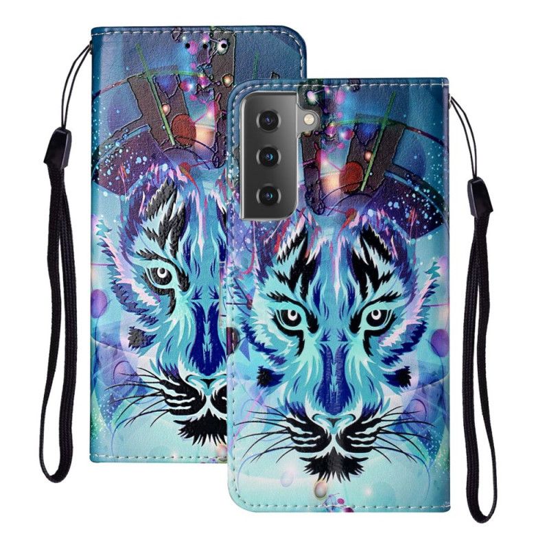 Flip Cover Læder for Samsung Galaxy S21 5G Kongetiger