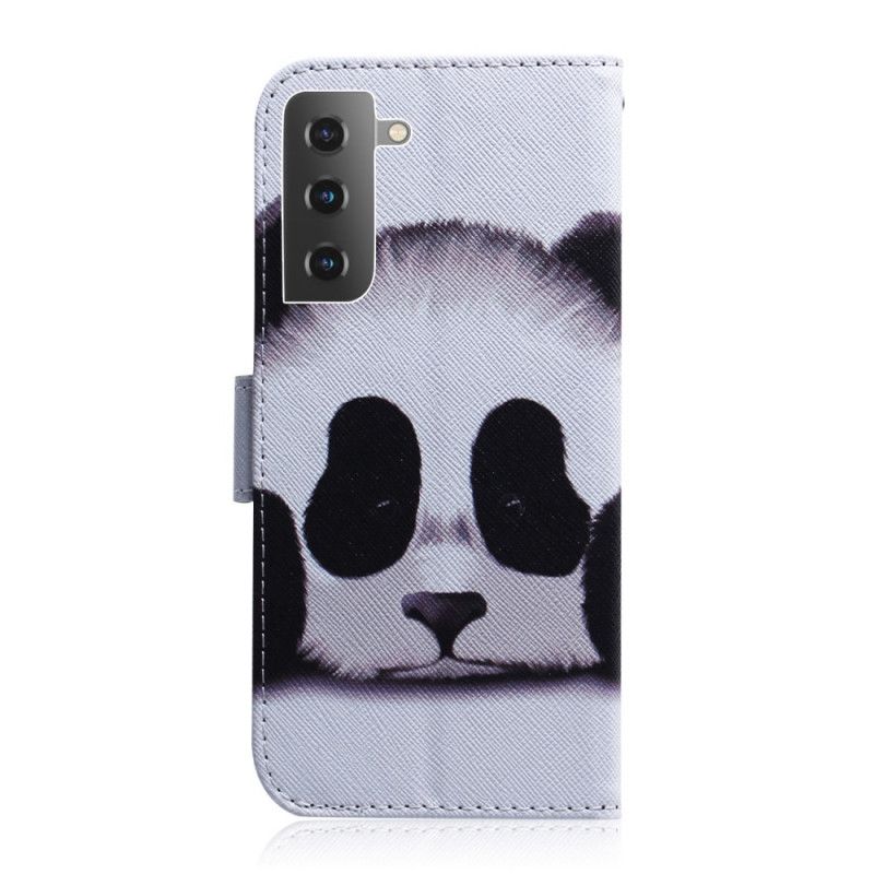 Flip Cover Læder for Samsung Galaxy S21 5G Panda Ansigt