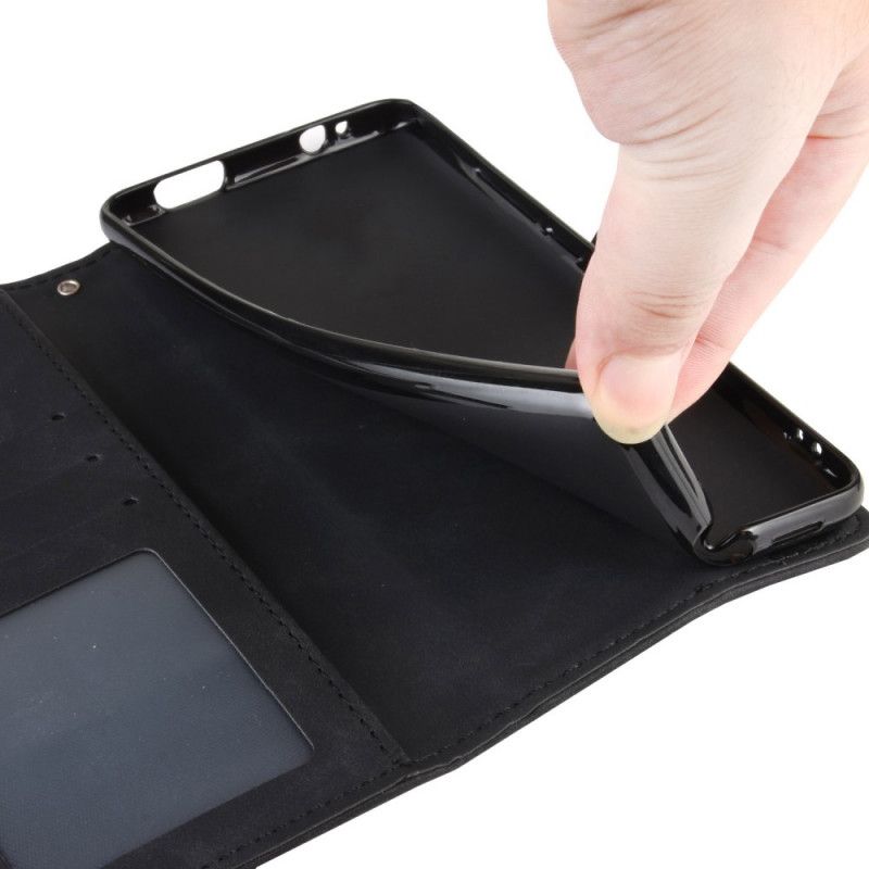 Flip Cover Læder for Samsung Galaxy S21 5G Sort Førsteklasses Multikort