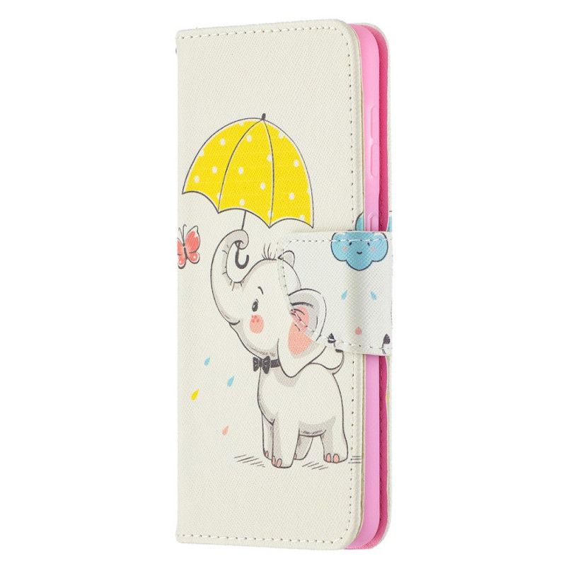 Flip Cover Læder Samsung Galaxy S21 5G Baby Elefant