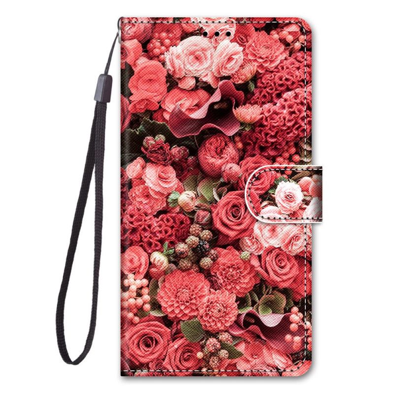 Flip Cover Læder Samsung Galaxy S21 5G Blomsterromantik