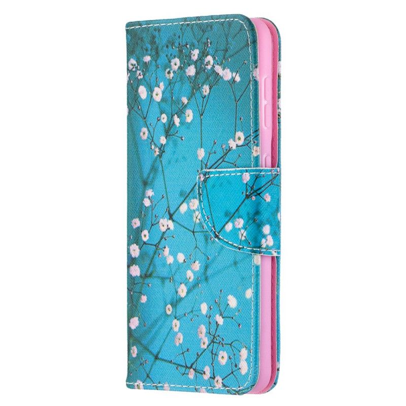 Flip Cover Læder Samsung Galaxy S21 5G Blomstrende Træ