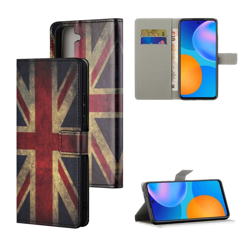 Flip Cover Læder Samsung Galaxy S21 5G Englands Flag