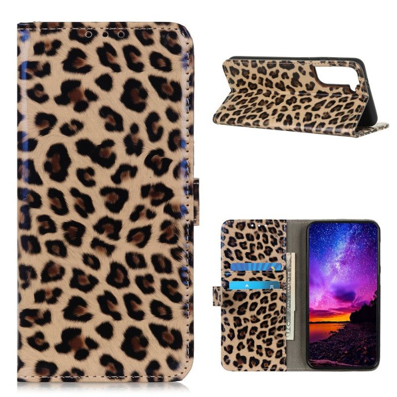 Flip Cover Læder Samsung Galaxy S21 5G Leopard Beskyttelse