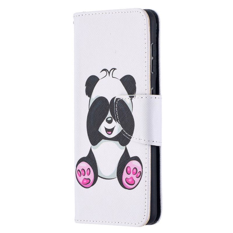 Flip Cover Læder Samsung Galaxy S21 5G Sjov Panda