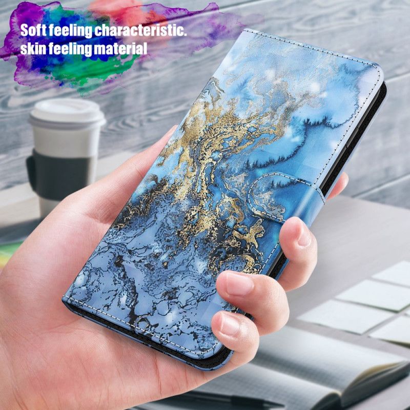 Flip Cover Samsung Galaxy S21 5G Designer Marmor Lysplet Med Rem