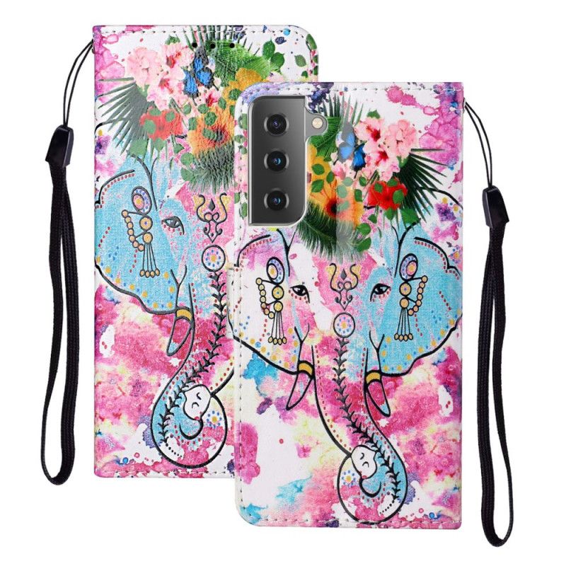 Flip Cover Samsung Galaxy S21 5G Konge Elefant