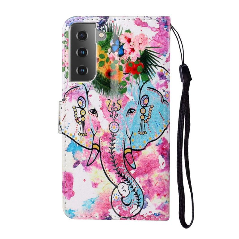 Flip Cover Samsung Galaxy S21 5G Konge Elefant