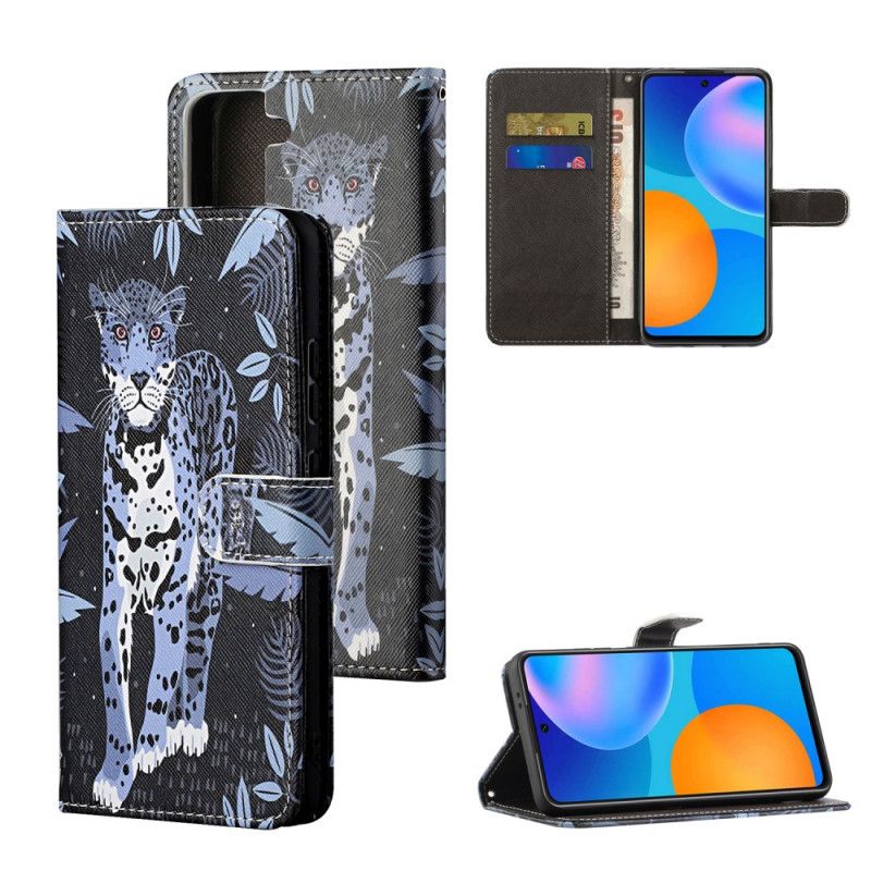 Flip Cover Samsung Galaxy S21 5G Leopard Med Rem