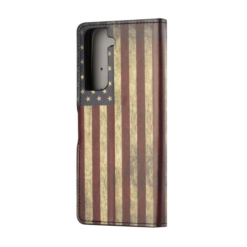 Flip Cover Samsung Galaxy S21 5G Mobilcover Amerikansk Flag