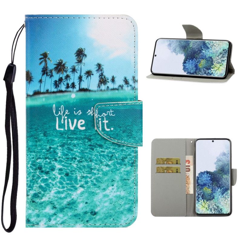 Flip Cover Samsung Galaxy S21 5G Mobilcover Leve Det Med Rem