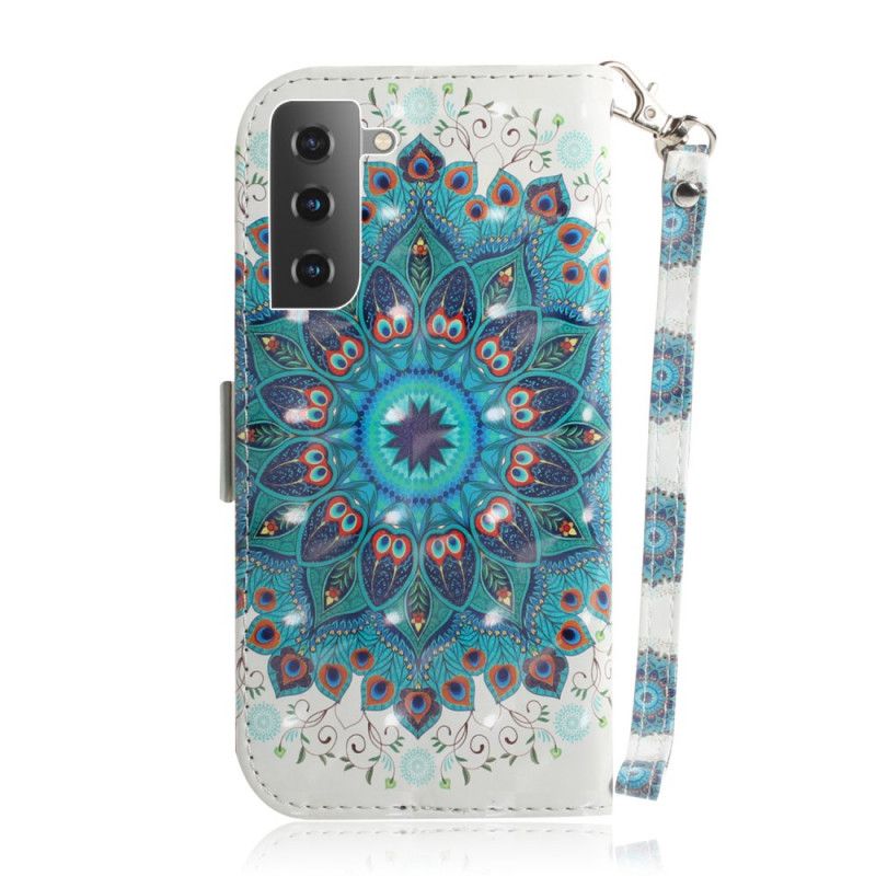 Flip Cover Samsung Galaxy S21 5G Mobilcover Mesterlig Mandala Med Rem