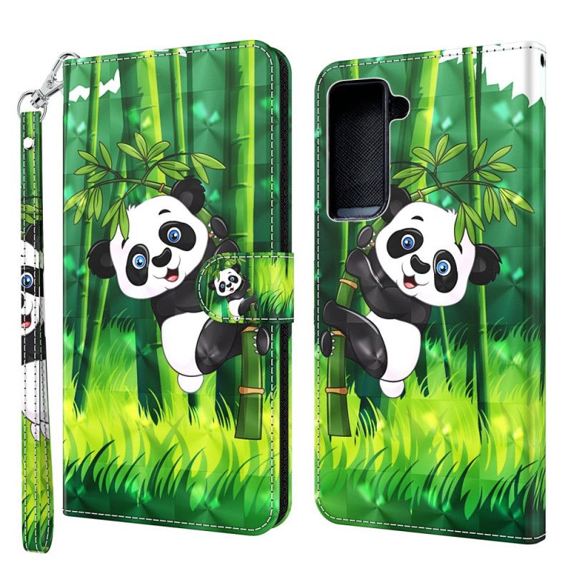 Flip Cover Samsung Galaxy S21 5G Mobilcover Panda Og Bambus