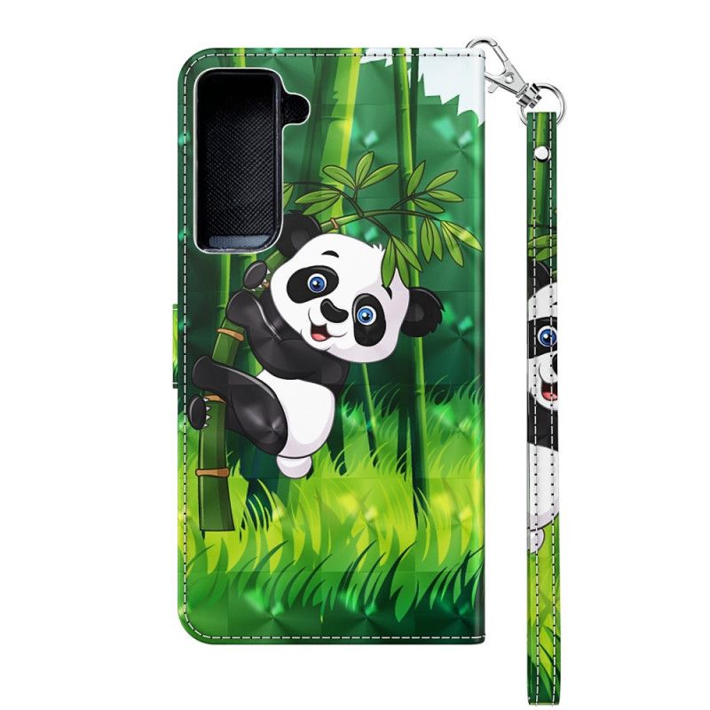 Flip Cover Samsung Galaxy S21 5G Mobilcover Panda Og Bambus