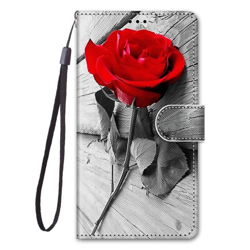 Flip Cover Samsung Galaxy S21 5G Rød Blomstret Vidunder