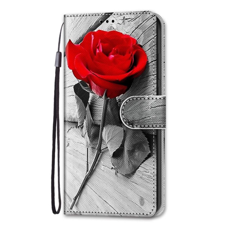 Flip Cover Samsung Galaxy S21 5G Rød Blomstret Vidunder