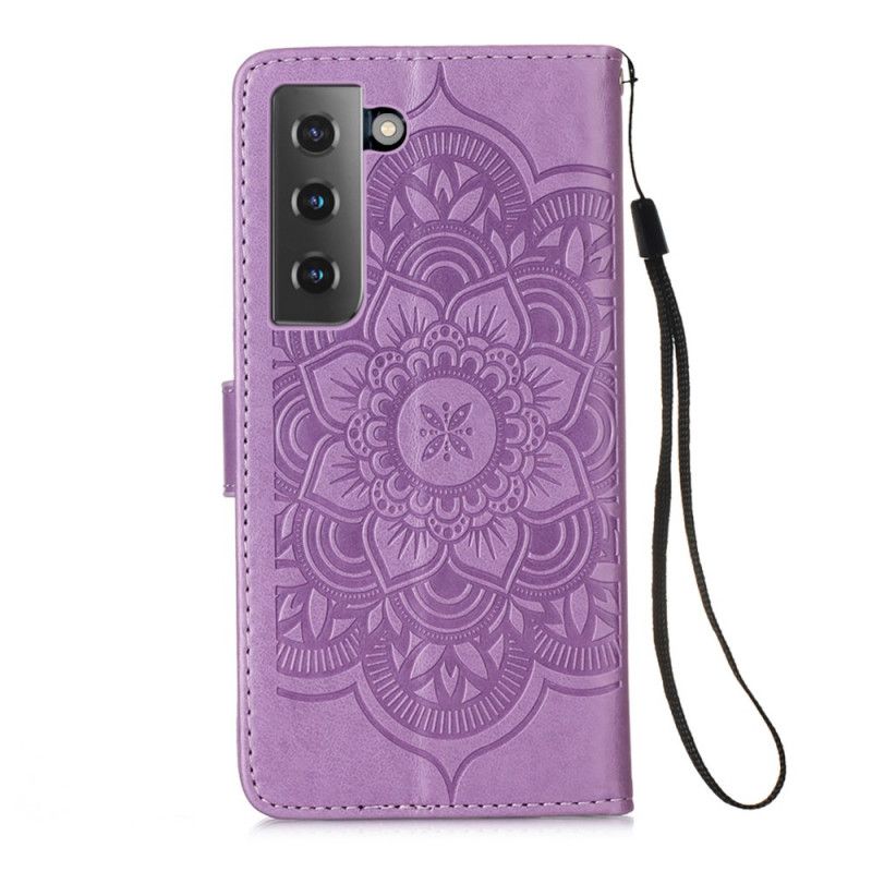 Flip Cover Samsung Galaxy S21 5G Sort Mobilcover Dreamcatcher Print Og Rem