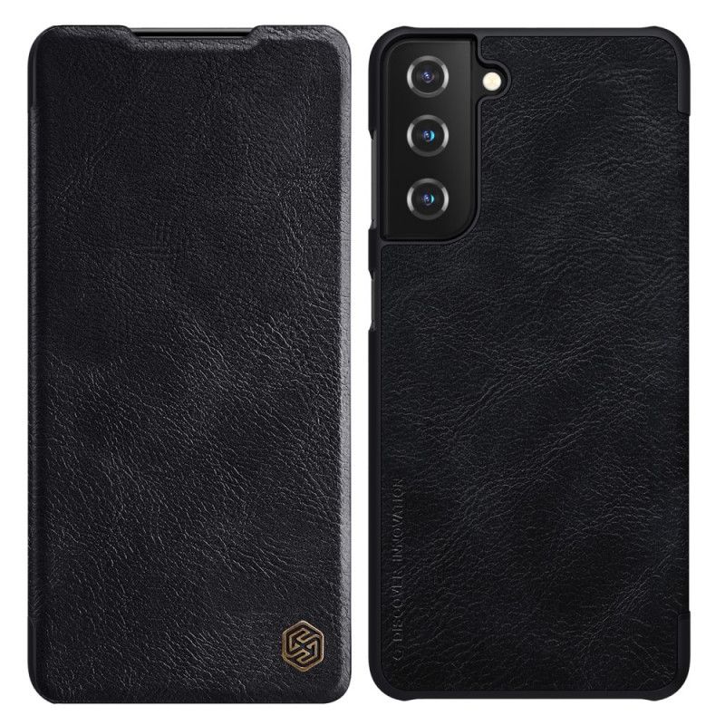 Læder Cover Samsung Galaxy S21 5G Sort Nillkin Qin-Serie Beskyttelse