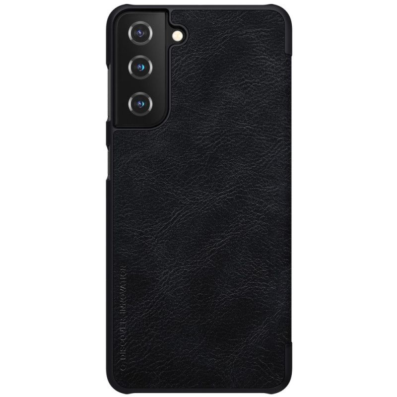 Læder Cover Samsung Galaxy S21 5G Sort Nillkin Qin-Serie Beskyttelse