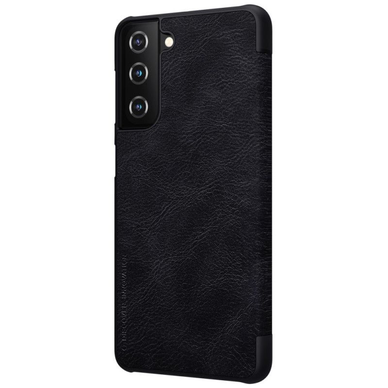 Læder Cover Samsung Galaxy S21 5G Sort Nillkin Qin-Serie Beskyttelse