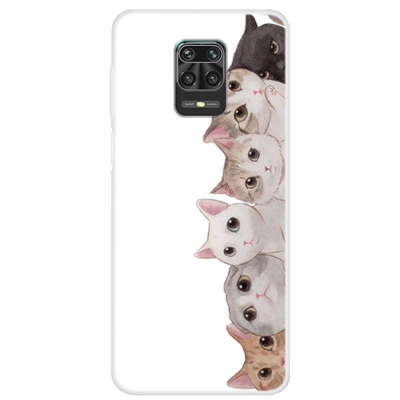 Cover for Xiaomi Redmi Note 9S / Note 9 Pro Lyttende Katte