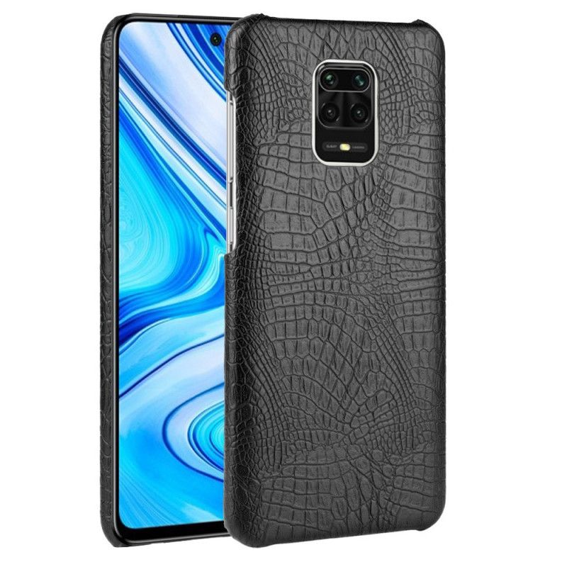 Cover for Xiaomi Redmi Note 9S / Note 9 Pro Sort Krokodillehudstil