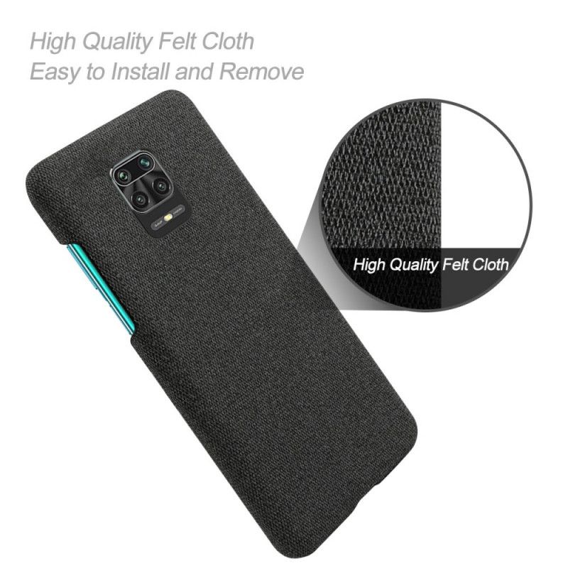 Cover for Xiaomi Redmi Note 9S / Note 9 Pro Sort Ksq Chic Stof