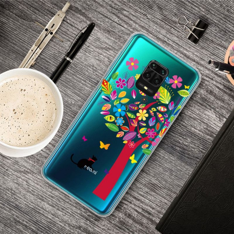 Cover Xiaomi Redmi Note 9S / Note 9 Pro Kat Under Det Farvede Træ