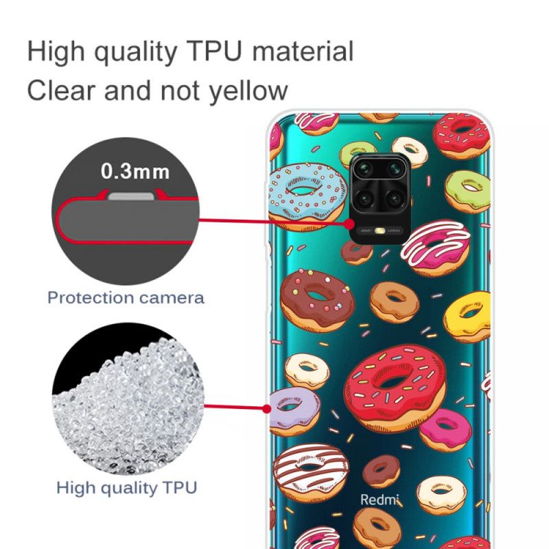 Cover Xiaomi Redmi Note 9S / Note 9 Pro Mobilcover Kærlighedsdoughnuts