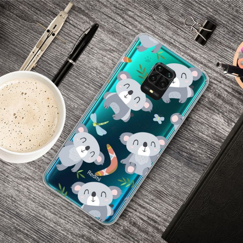 Cover Xiaomi Redmi Note 9S / Note 9 Pro Små Grå Pandaer