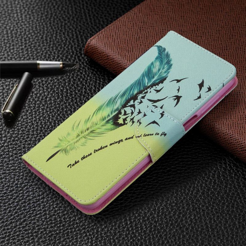 Flip Cover Læder for Xiaomi Redmi Note 9S / Note 9 Pro Lær At Flyve