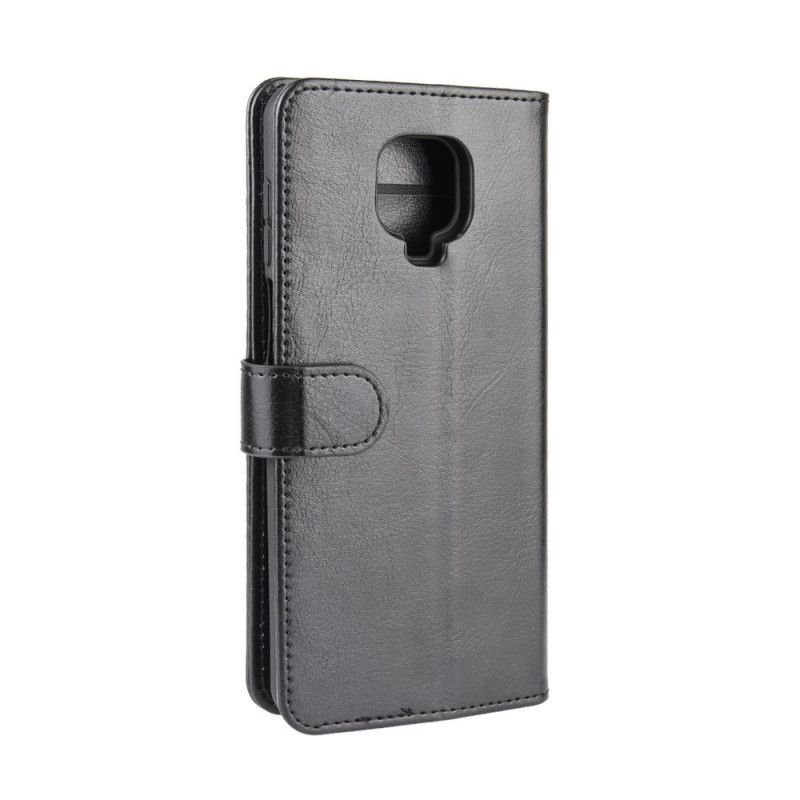 Flip Cover Læder for Xiaomi Redmi Note 9S / Note 9 Pro Sort Klassisk Lædereffekt