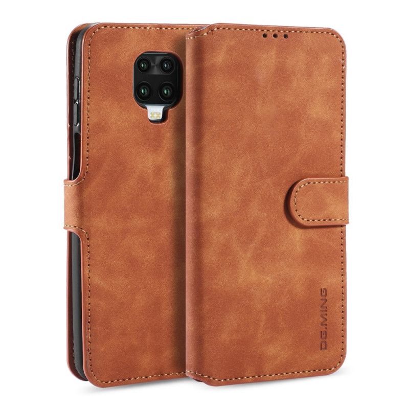 Flip Cover Læder for Xiaomi Redmi Note 9S / Note 9 Pro Sort Retro Dg.Ming