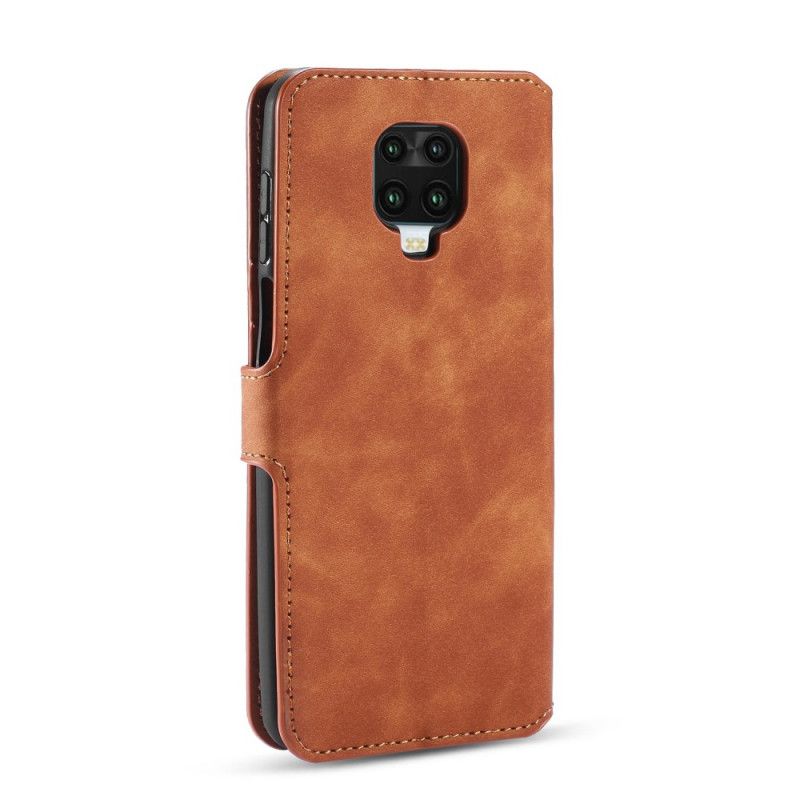 Flip Cover Læder for Xiaomi Redmi Note 9S / Note 9 Pro Sort Retro Dg.Ming