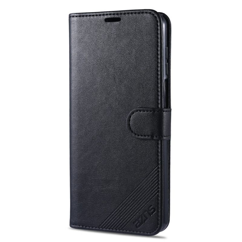 Flip Cover Læder Xiaomi Redmi Note 9S / Note 9 Pro Sort Azns Imiteret Læder