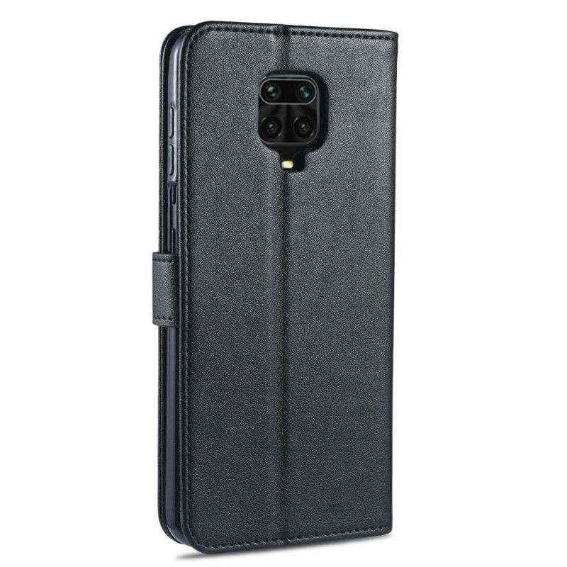 Flip Cover Læder Xiaomi Redmi Note 9S / Note 9 Pro Sort Azns Imiteret Læder