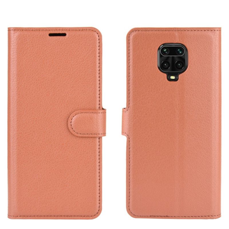 Flip Cover Læder Xiaomi Redmi Note 9S / Note 9 Pro Sort Klassisk Kunstlæder Beskyttelse