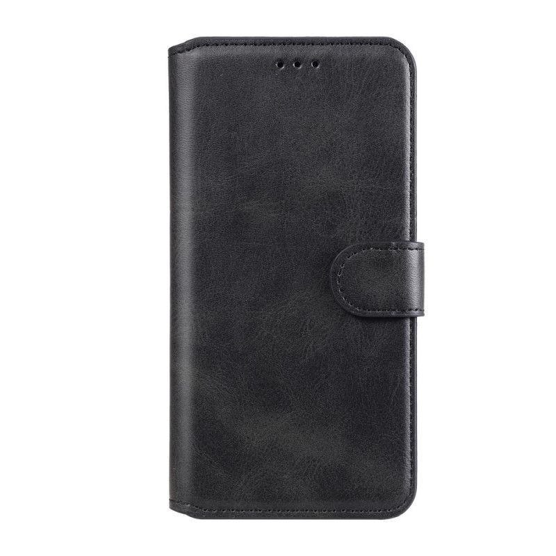 Flip Cover Læder Xiaomi Redmi Note 9S / Note 9 Pro Sort Klassisk Læderstil Original