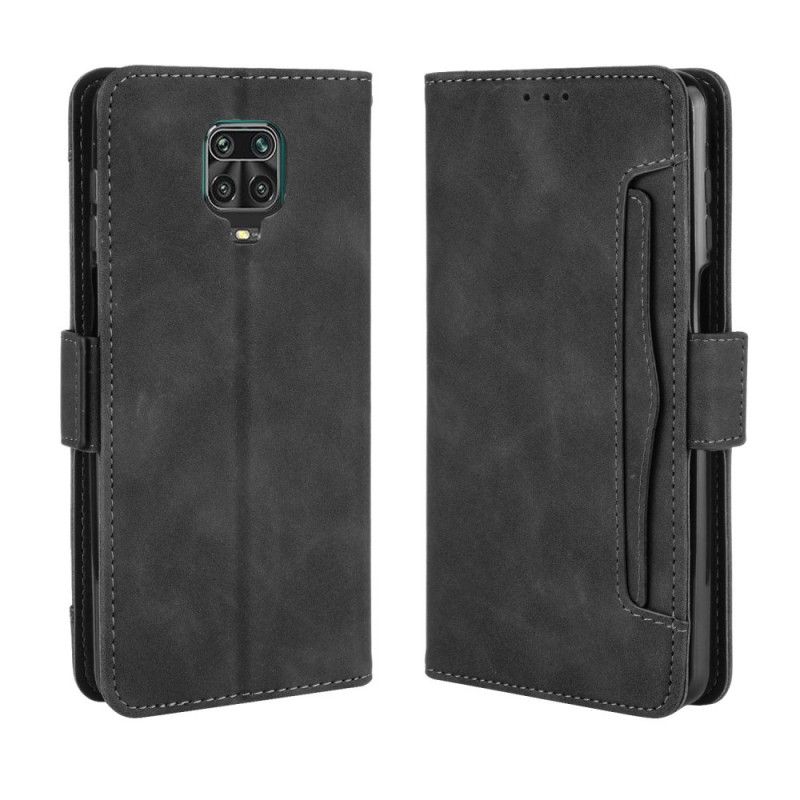 Flip Cover Læder Xiaomi Redmi Note 9S / Note 9 Pro Sort Multikort Original