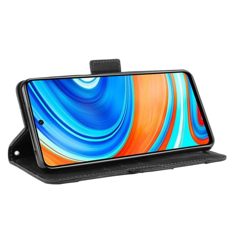 Flip Cover Læder Xiaomi Redmi Note 9S / Note 9 Pro Sort Multikort Original