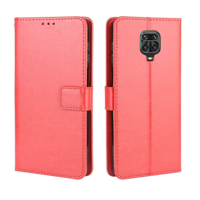 Flip Cover Læder Xiaomi Redmi Note 9S / Note 9 Pro Sort Prangende Kunstlæder