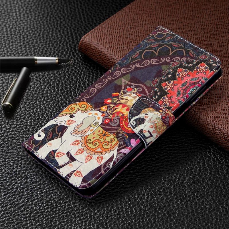 Flip Cover Xiaomi Redmi Note 9S / Note 9 Pro Mobilcover Indiske Elefanter