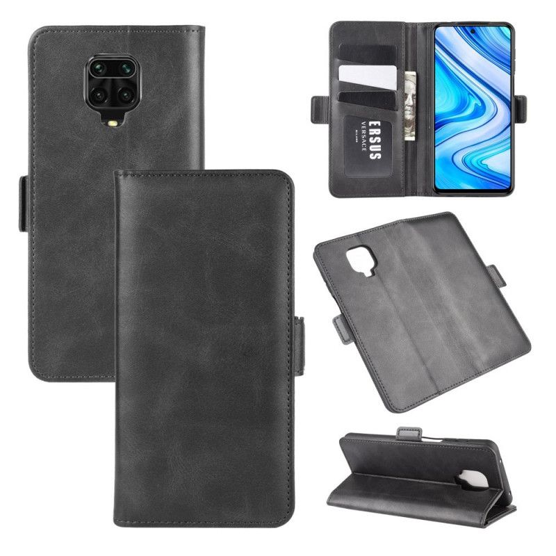 Flip Cover Xiaomi Redmi Note 9S / Note 9 Pro Sort Mobilcover Dobbelt Flap