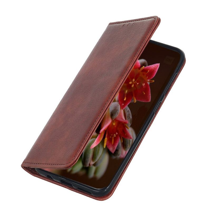 Læder Cover for Xiaomi Redmi Note 9S / Note 9 Pro Sort Elegant Split Læder